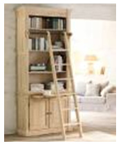 HENRI SMALL DOUBLE BOOKCASE WITH LADDER